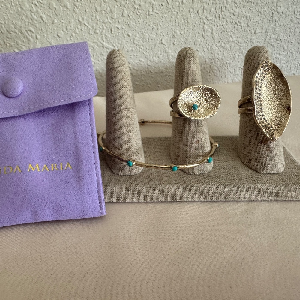 Melinda Maria rings and bracelet - PRISTINE condition
